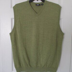 Cutter & Buck Mens Olive Green Merino Wool Golf Sweater Vest NWOT - Size XXL